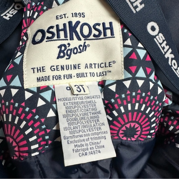 OSHKOSH B'GOSH Kids Snow Pants Size 3T - Picture 9 of 9